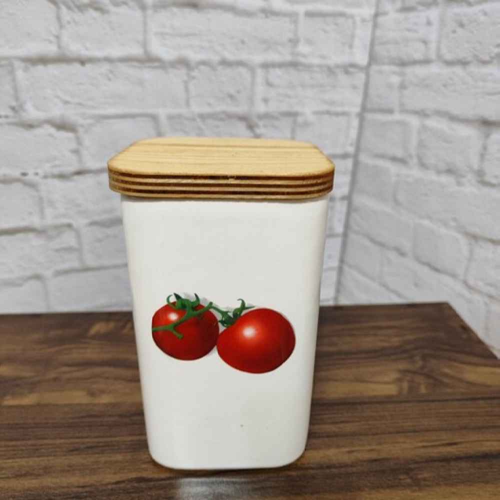 陶瓷储物罐——番茄酱收纳,白色