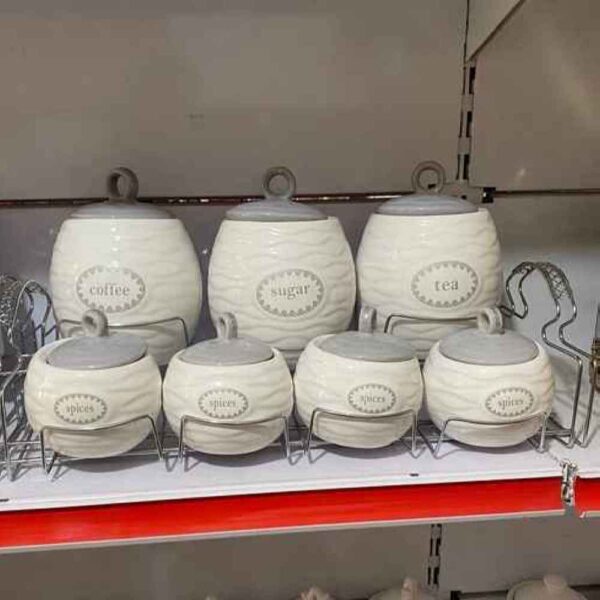 陶瓷收纳罐 – 雕花设计 Mastaneh款，适合咖啡、茶等储存