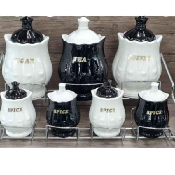 陶瓷收纳罐 – 雕花设计 Negaran款，适合咖啡、茶等储存