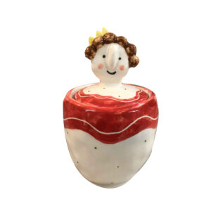 陶瓷糖罐 带盖 艺术风 玩偶女王款