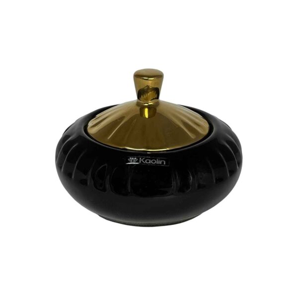 陶瓷糖罐 金色盖款