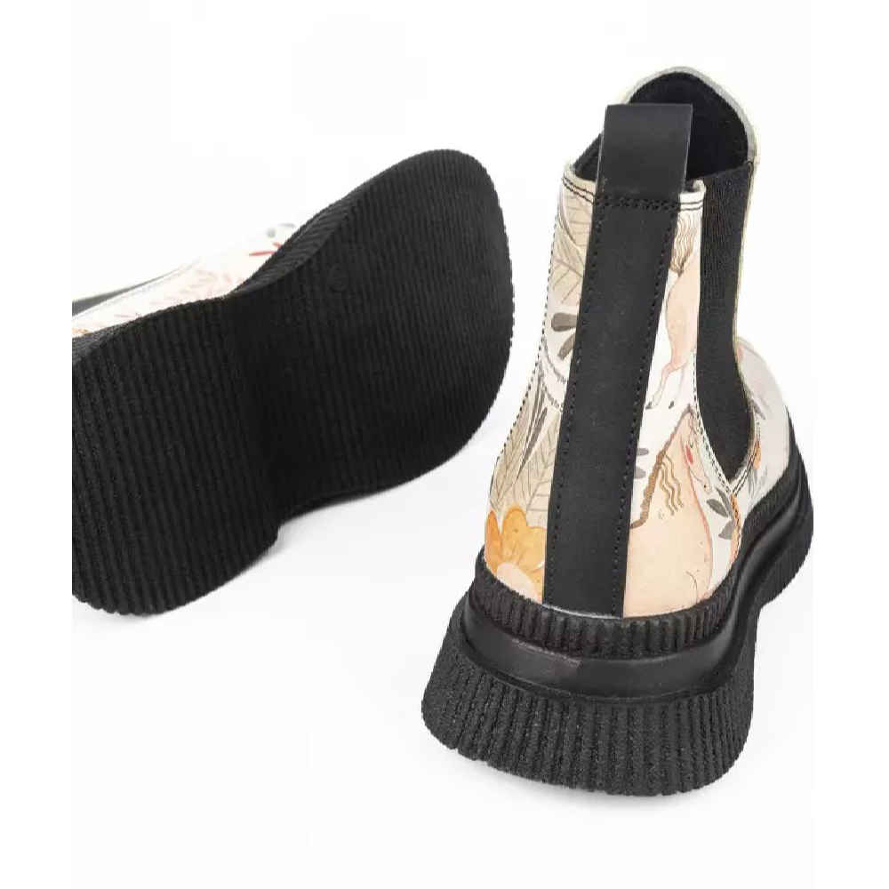 涂鸦印花切尔西靴 – 合成皮革,马图案