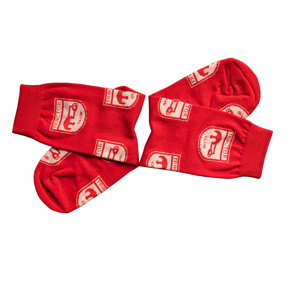 儿童运动袜，印有拖拉机足球俱乐部标志