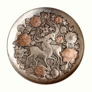 波斯雕刻铜盘 艺术图案