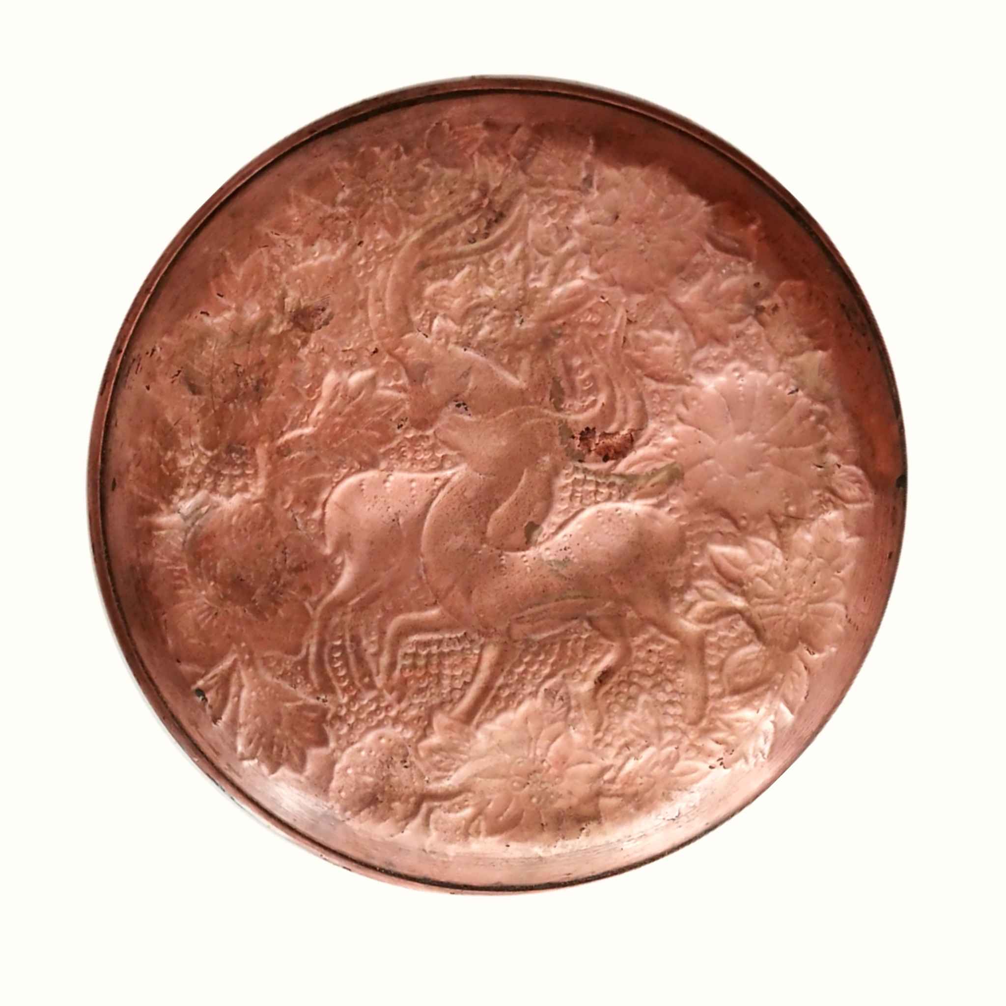 波斯雕刻铜盘 艺术图案