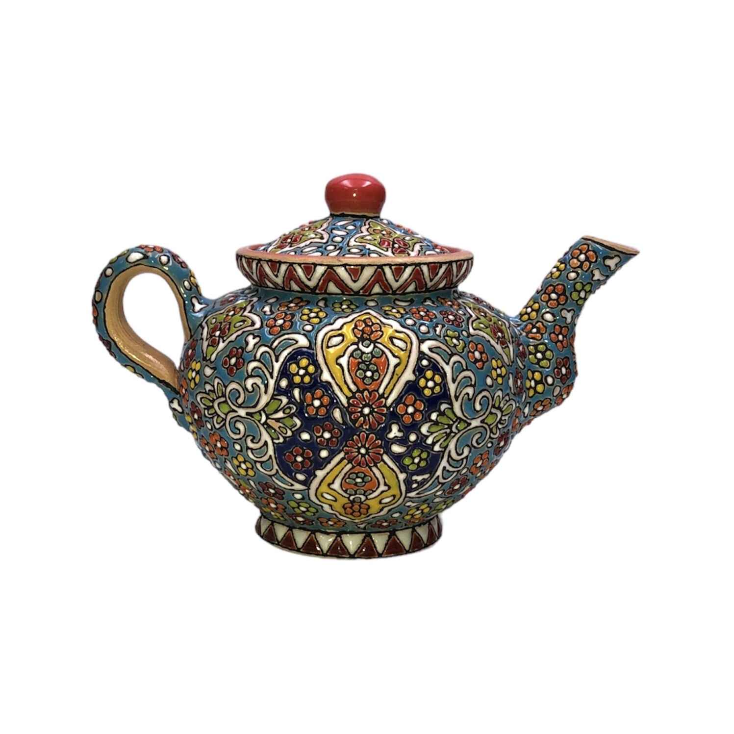 Main image of 装饰陶瓷茶壶 精美掐丝珐琅工艺