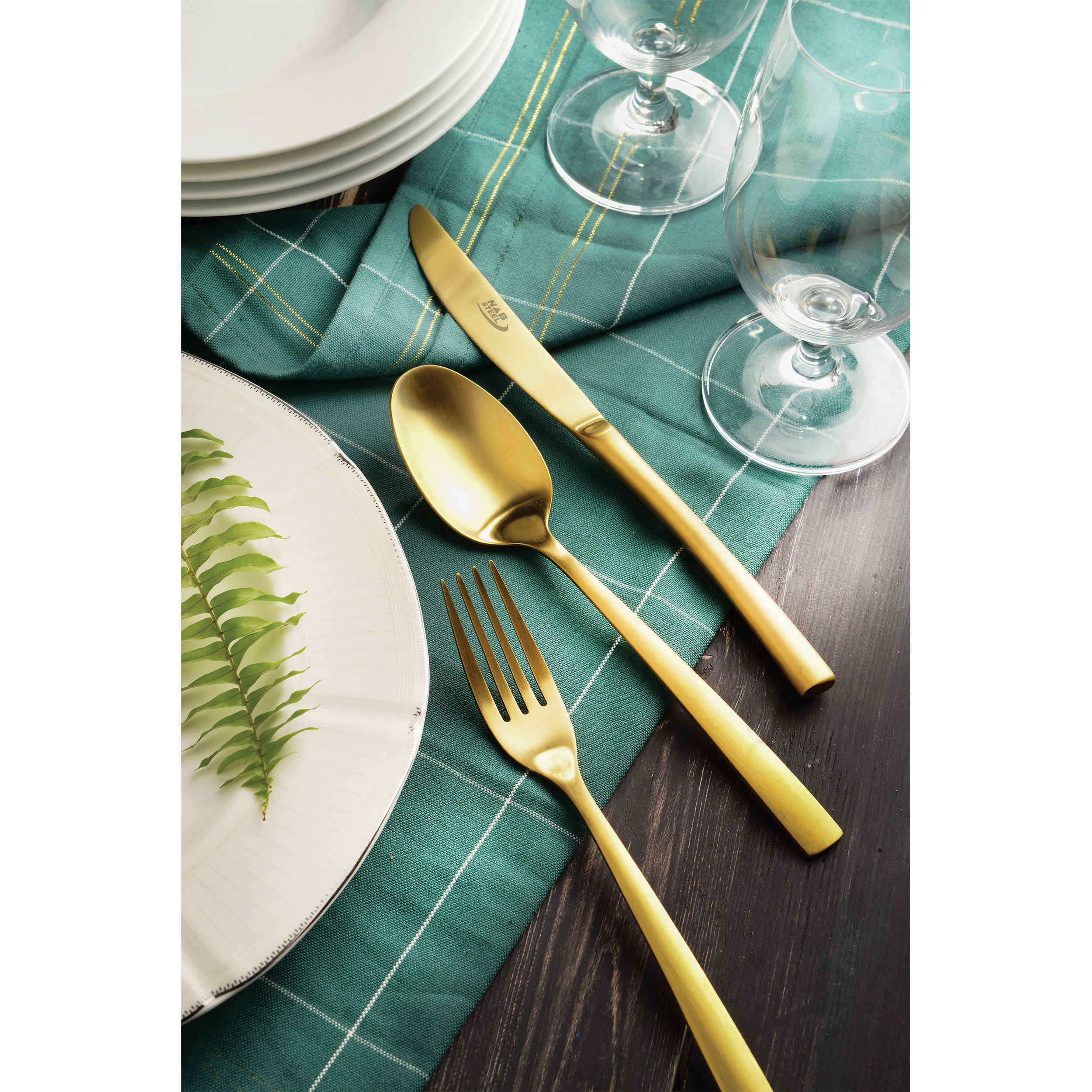 刀叉餐具套装 可洗碗机清洗 12 件 金色款