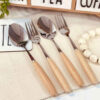 Thumbnail 4: 刀叉餐具套装 可洗碗机清洗 木柄款