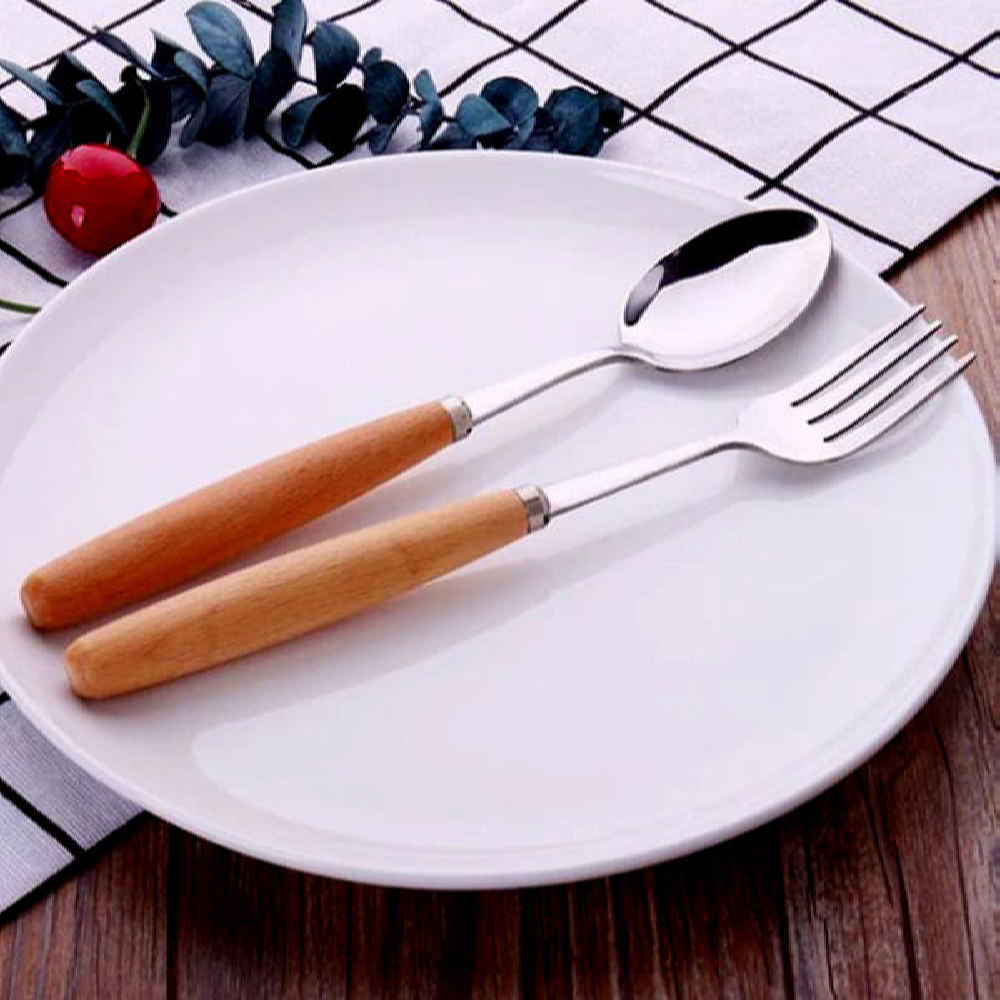 刀叉餐具套装 可洗碗机清洗 木柄款
