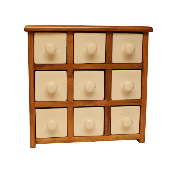 手工制作陶瓷抽屉柜——9格带木质盒