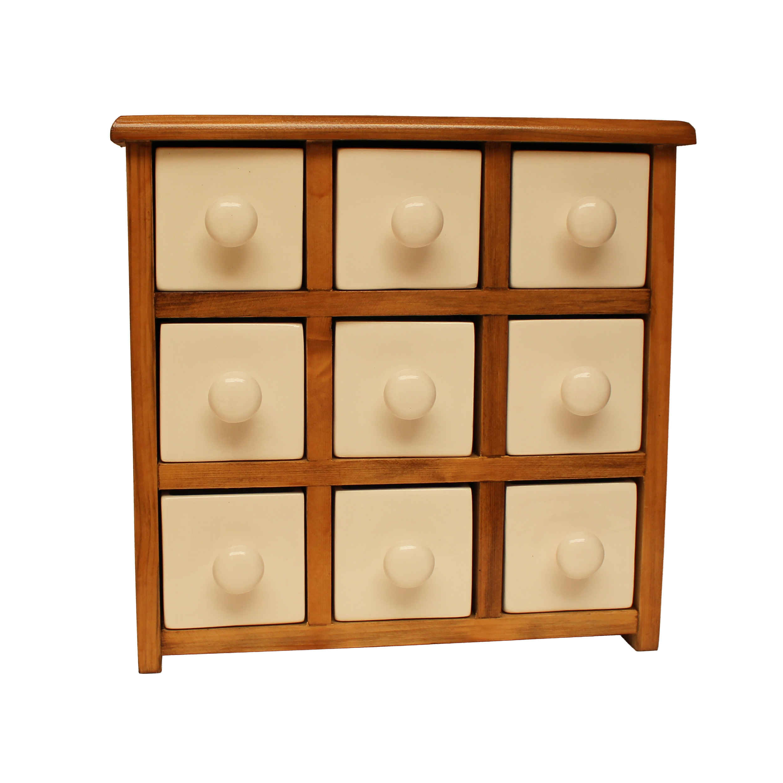 Main image of 手工制作陶瓷抽屉柜——9格带木质盒