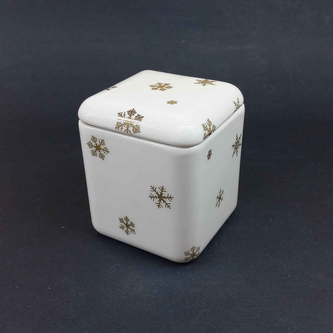 陶瓷糖罐 带盖 艺术风 Snow 款