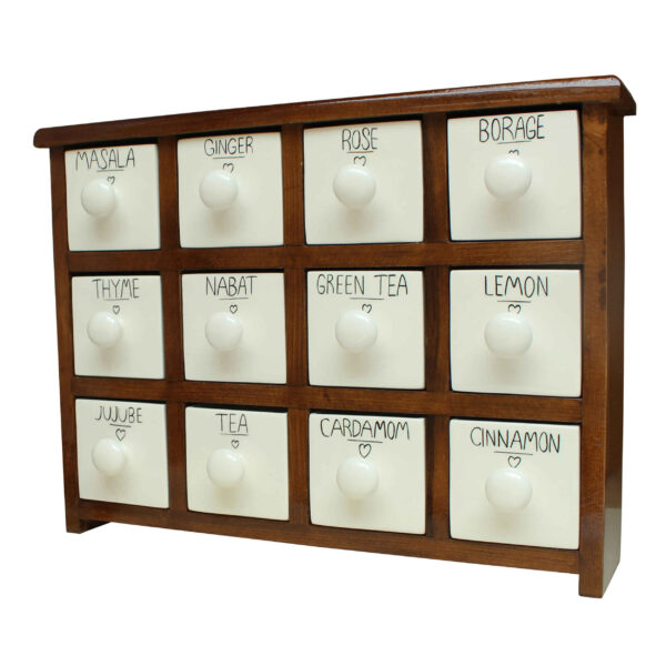 手工制作陶瓷抽屉柜——12格带木质盒