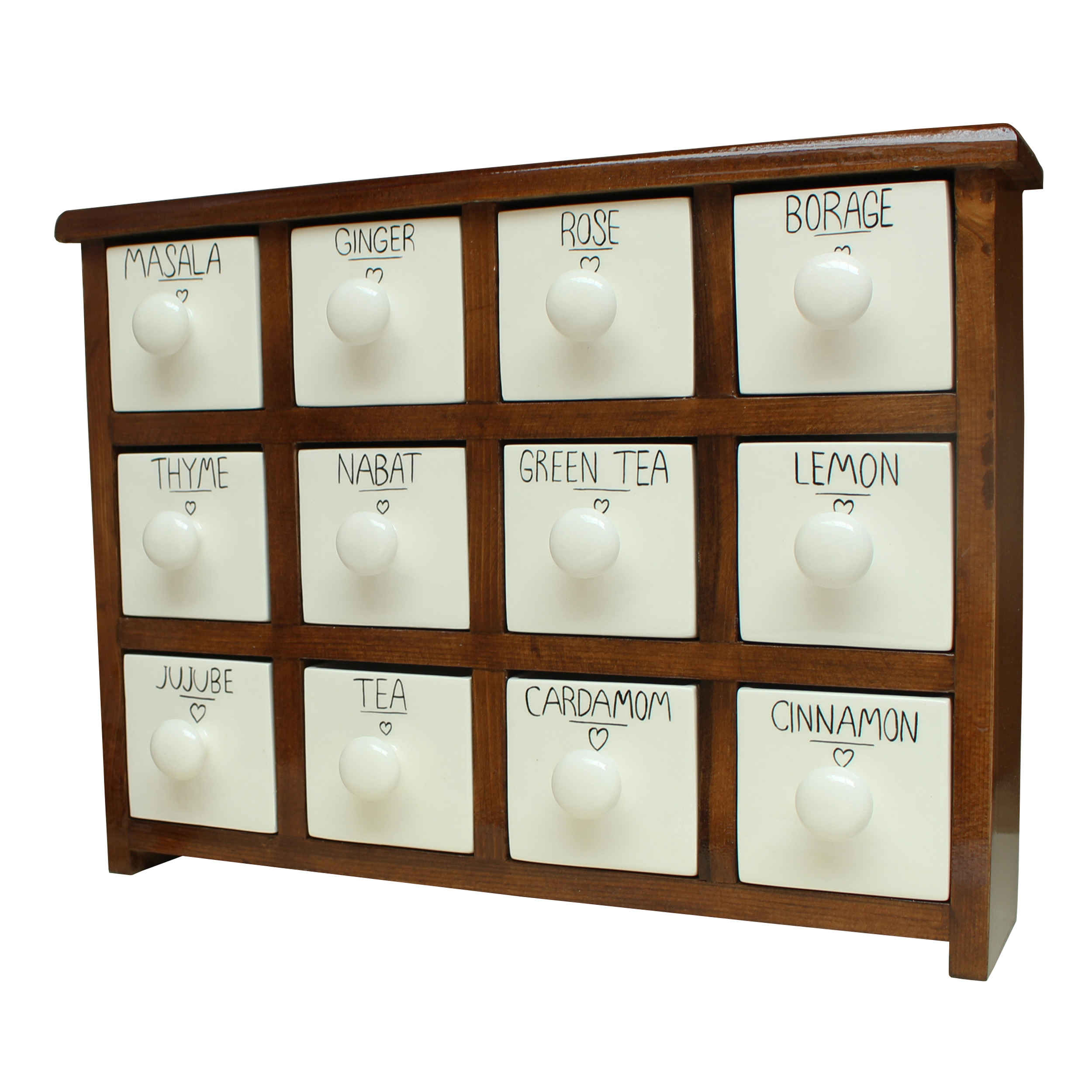 Main image of 手工制作陶瓷抽屉柜——12格带木质盒