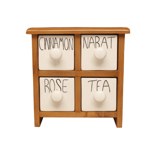 手工制作陶瓷抽屉柜——4格带木质盒