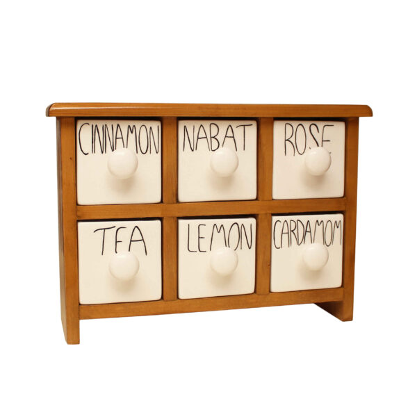 手工制作陶瓷抽屉柜——6格带木质盒