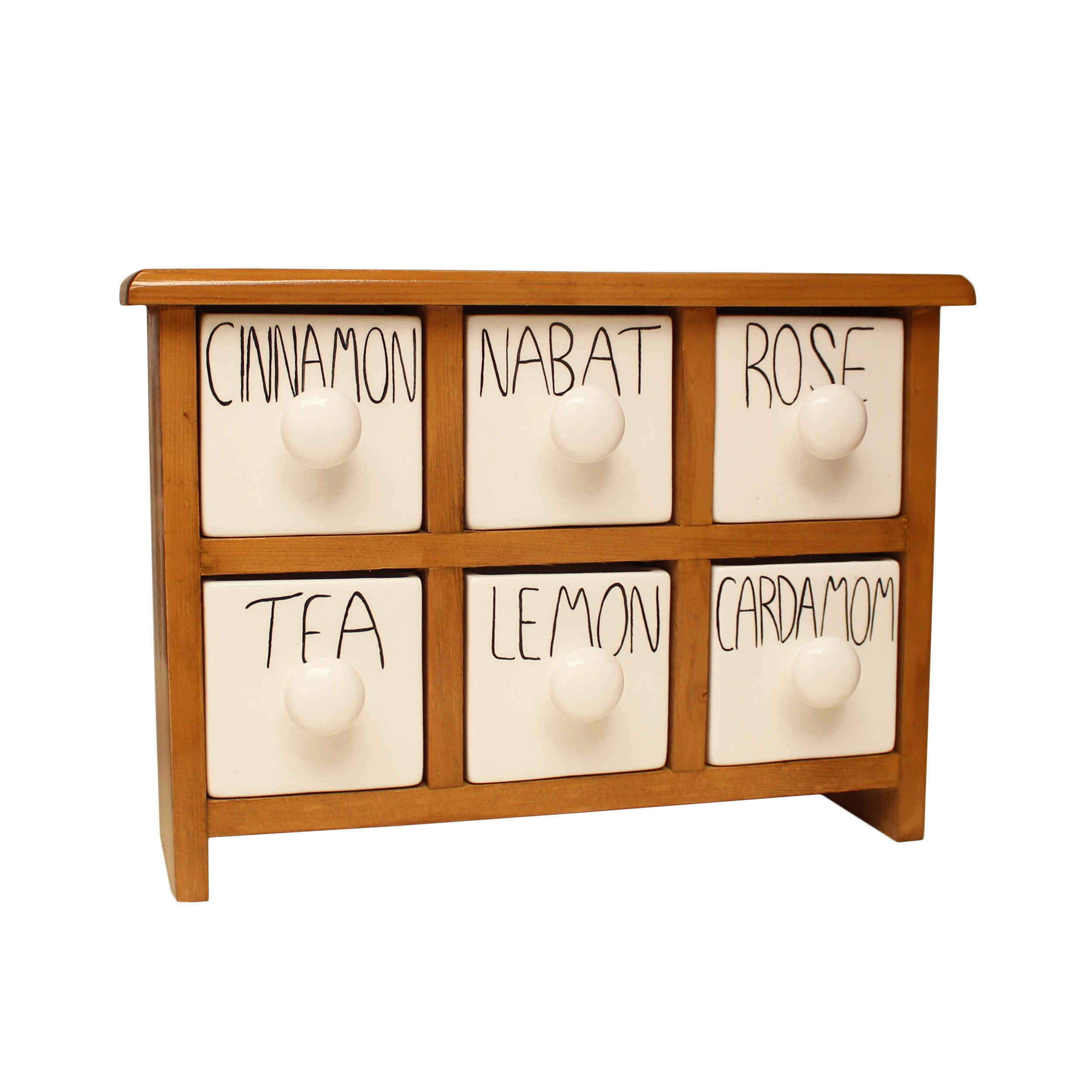 Main image of 手工制作陶瓷抽屉柜——6格带木质盒