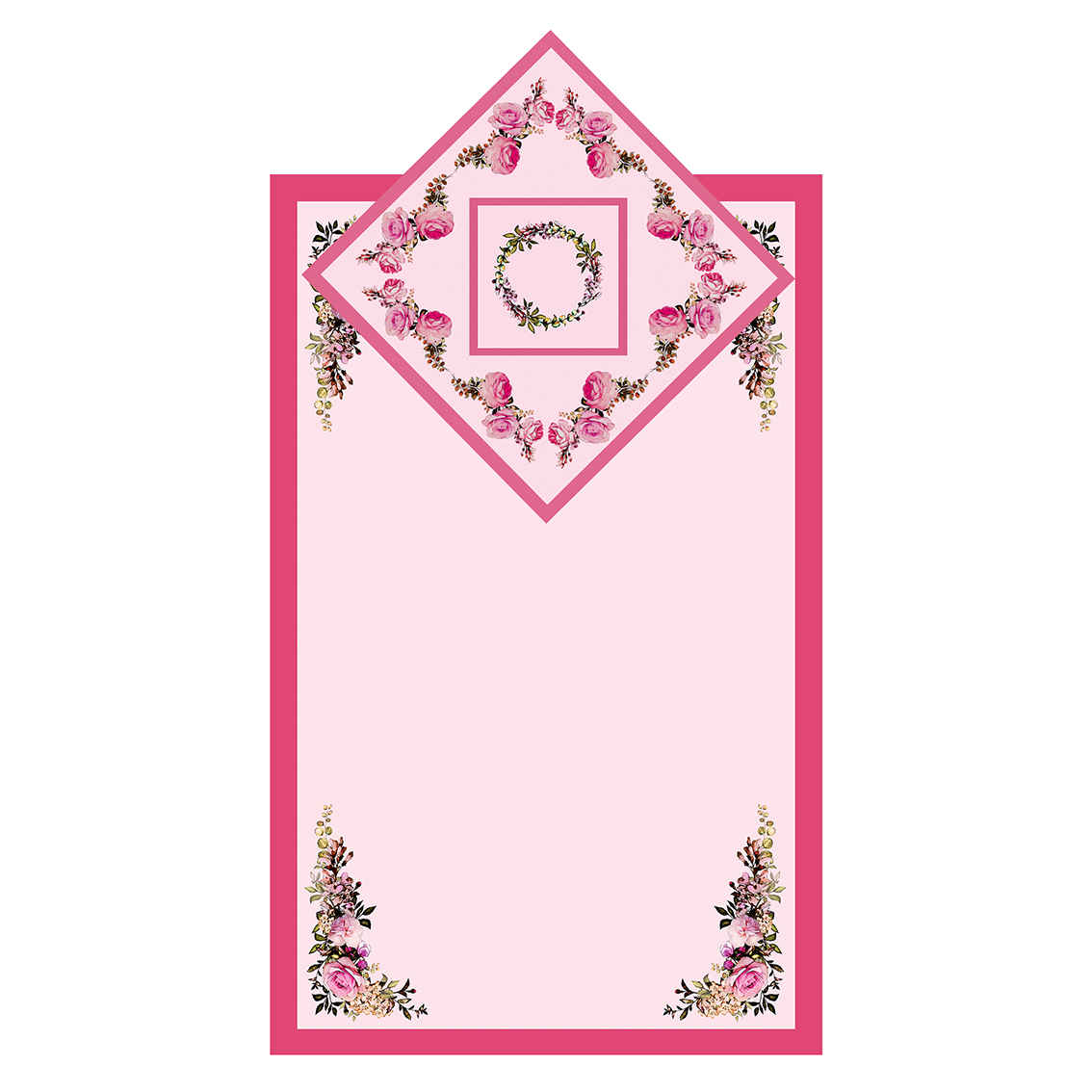 Main image of 伊斯兰祈祷垫——粉色天鹅绒Sajadah，复古花卉设计