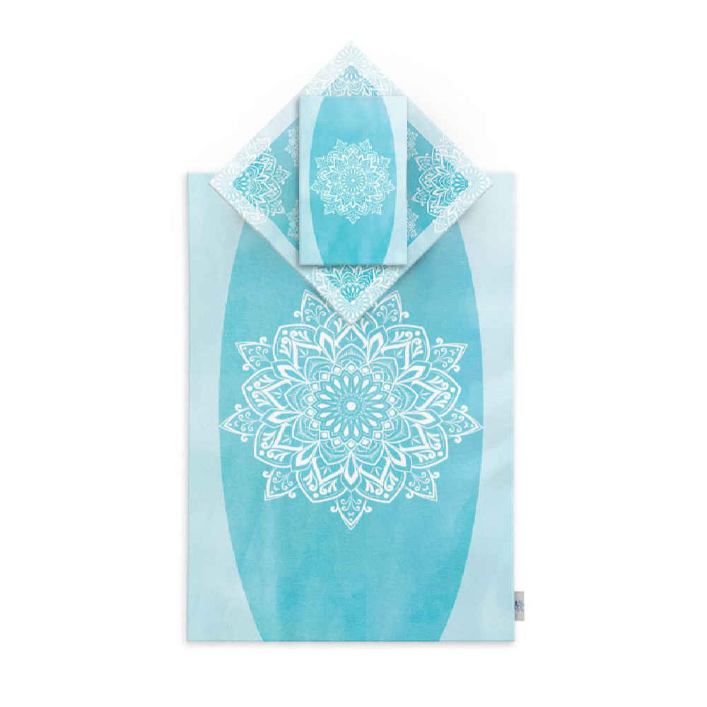 Main image of 伊斯兰祈祷毯 Sajadah 轻质 蓝色天鹅绒面料