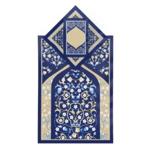 伊斯兰祈祷毯 天鹅绒Sajadah 轻质 花卉图案