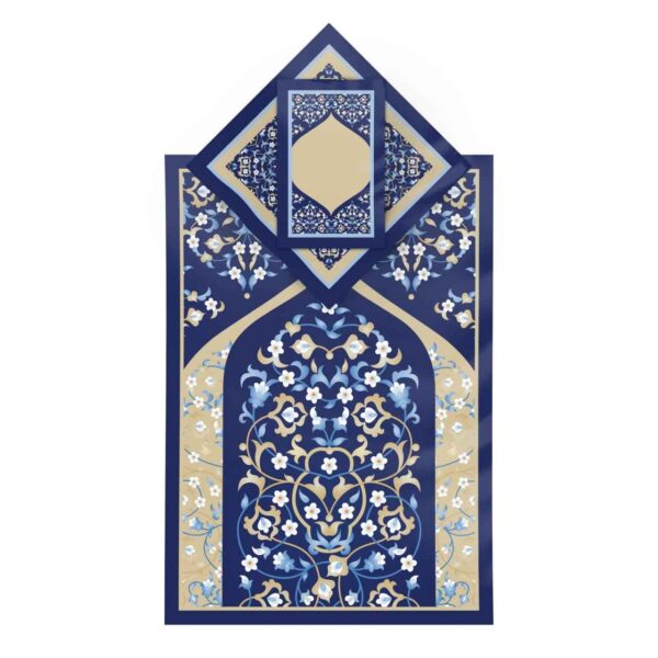 伊斯兰祈祷毯 天鹅绒Sajadah 轻质 花卉图案