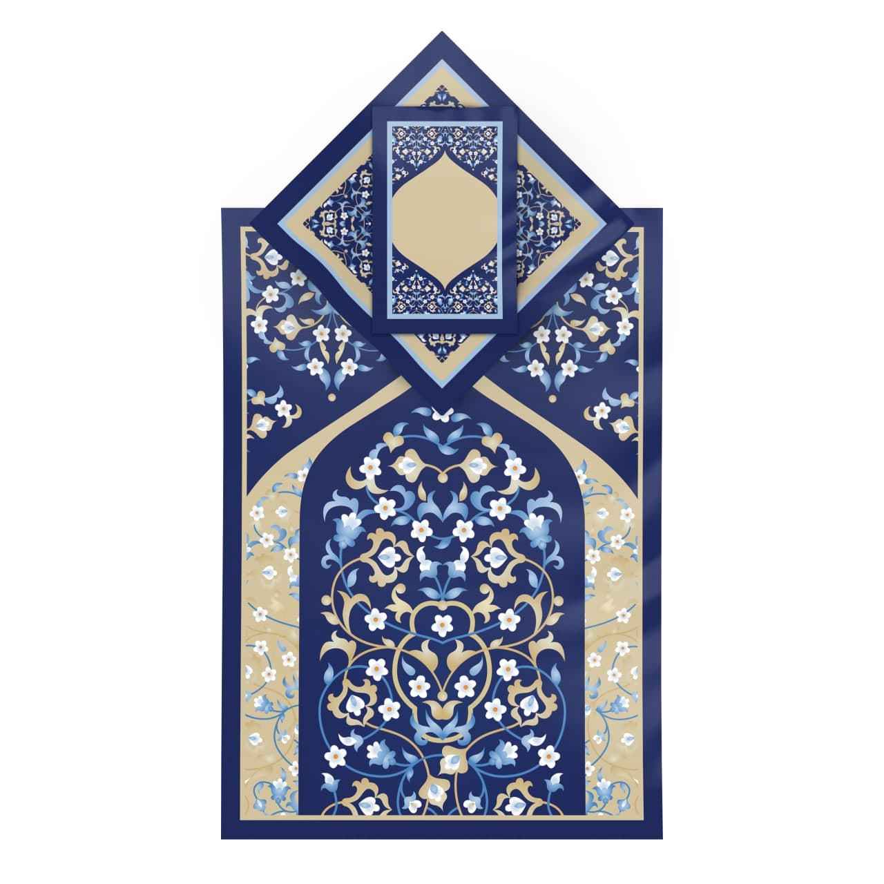 Main image of 伊斯兰祈祷毯 天鹅绒Sajadah 轻质 花卉图案