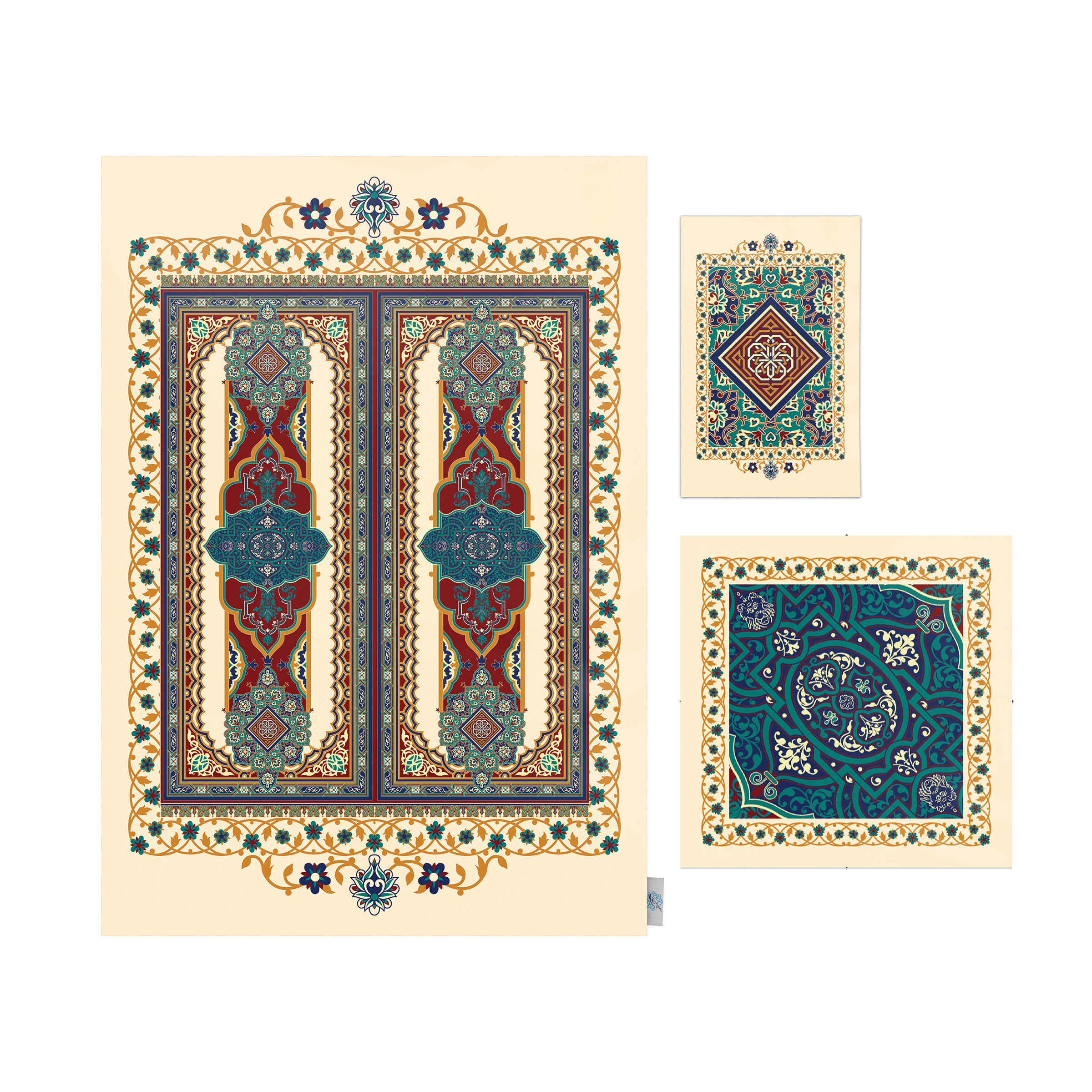 伊斯兰祈祷毯 天鹅绒Sajadah 轻质 伊斯兰主题