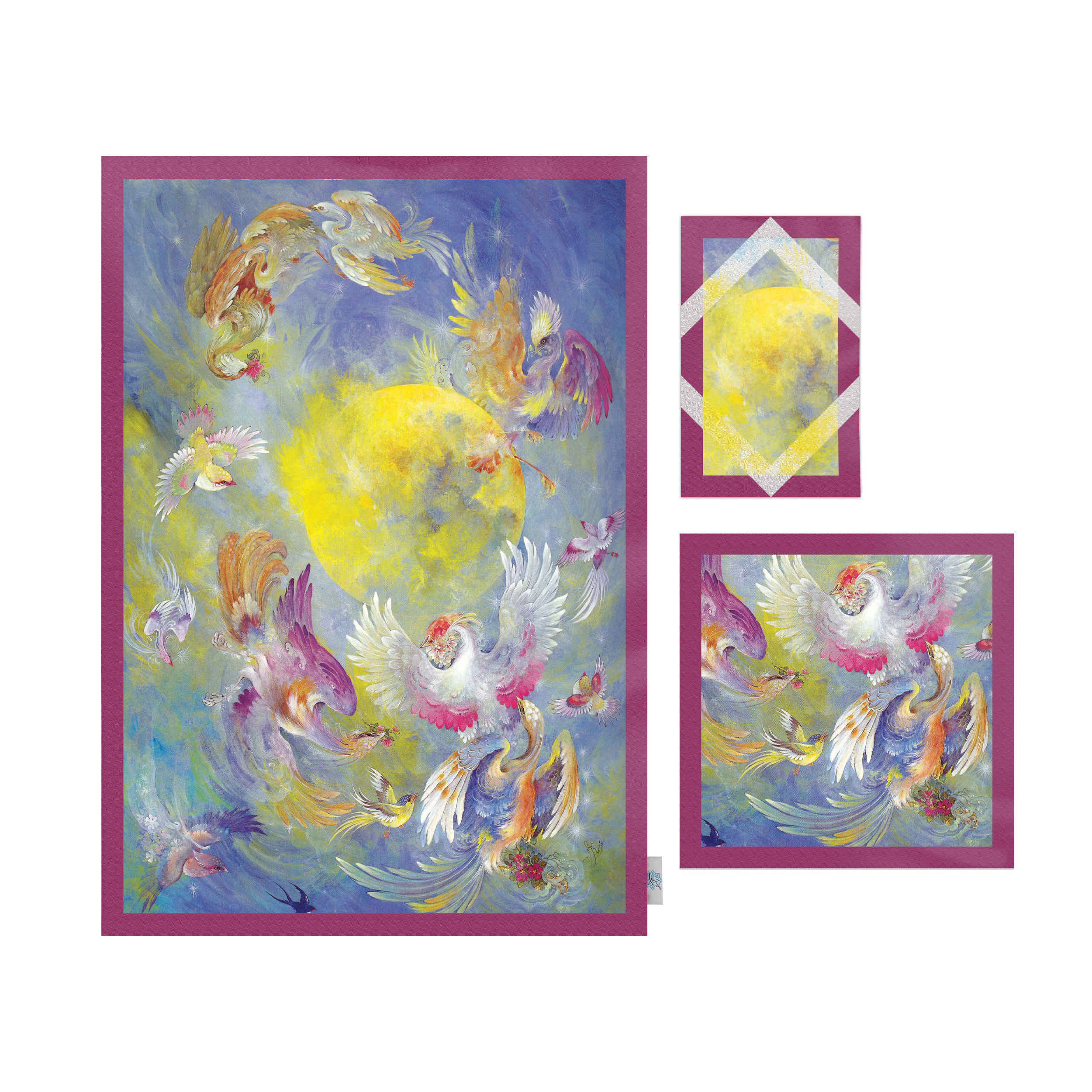 伊斯兰祈祷垫——天鹅绒Sajadah轻便,凤凰设计