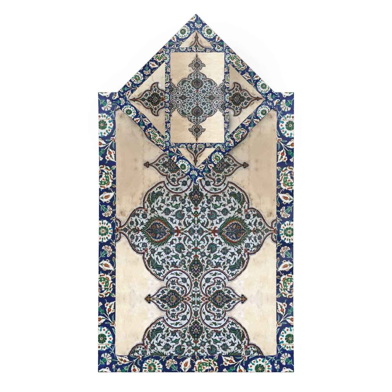 Main image of 伊斯兰祈祷毯 天鹅绒Sajadah 伊斯利米纹饰 Negar款