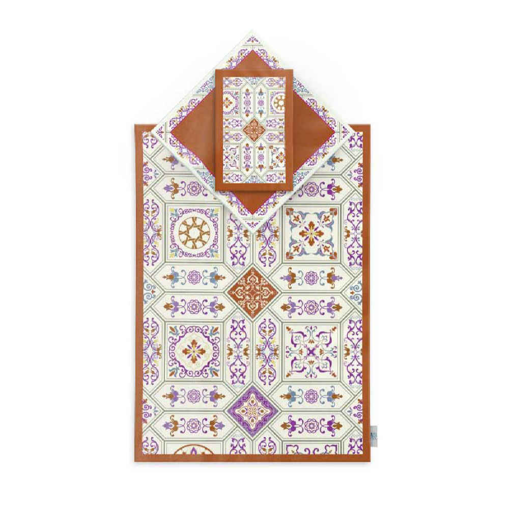 伊斯兰祈祷垫——天鹅绒Sajadah简约花卉设计