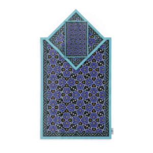 伊斯兰祈祷毯 天鹅绒Sajadah 波斯瓷砖图案