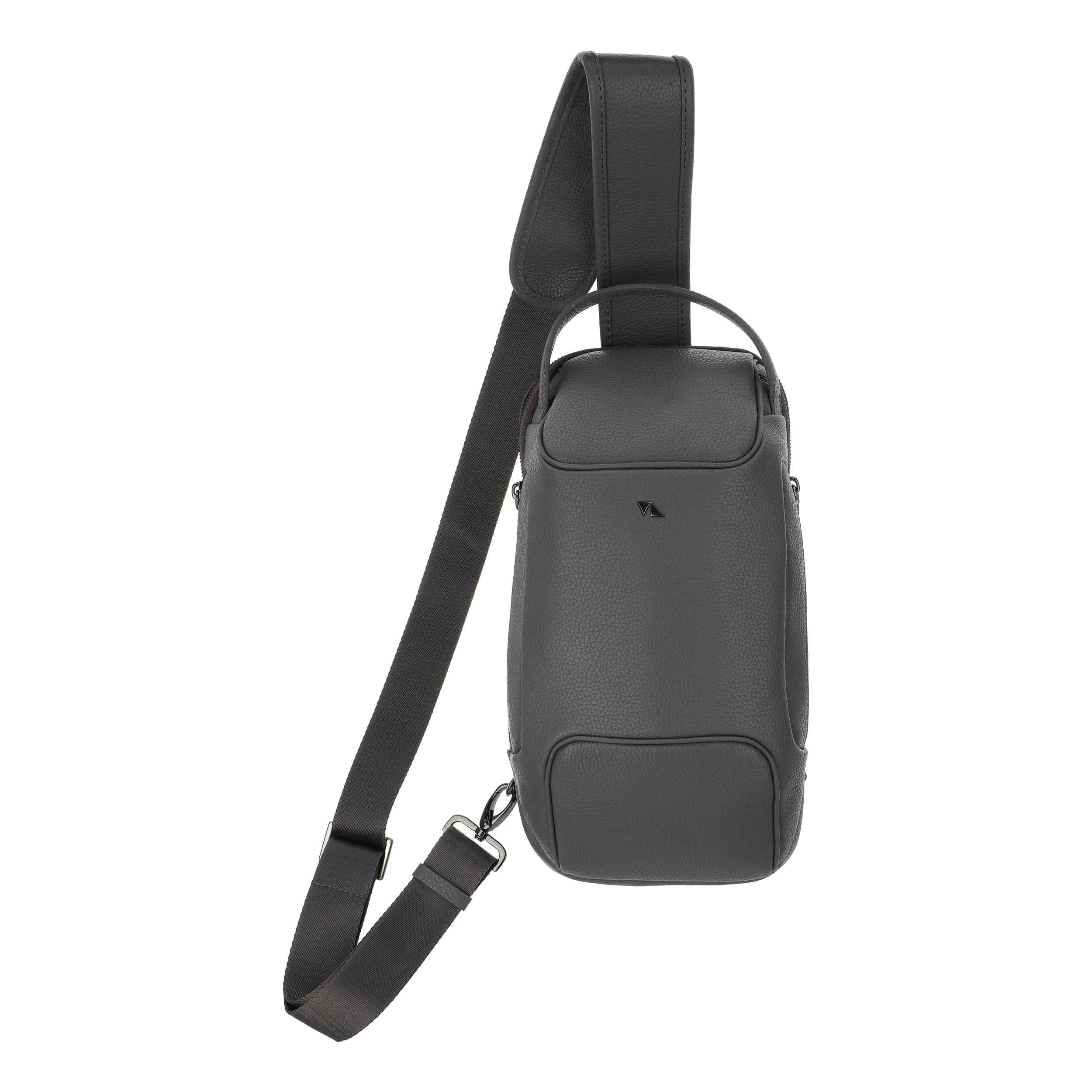 Main image of 皮革斜挎肩包，奢华手工制作，男女通用