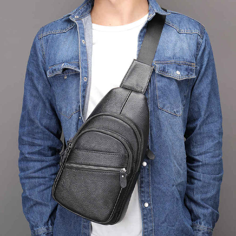 皮革斜挎肩包,男女款 Fatima 型号