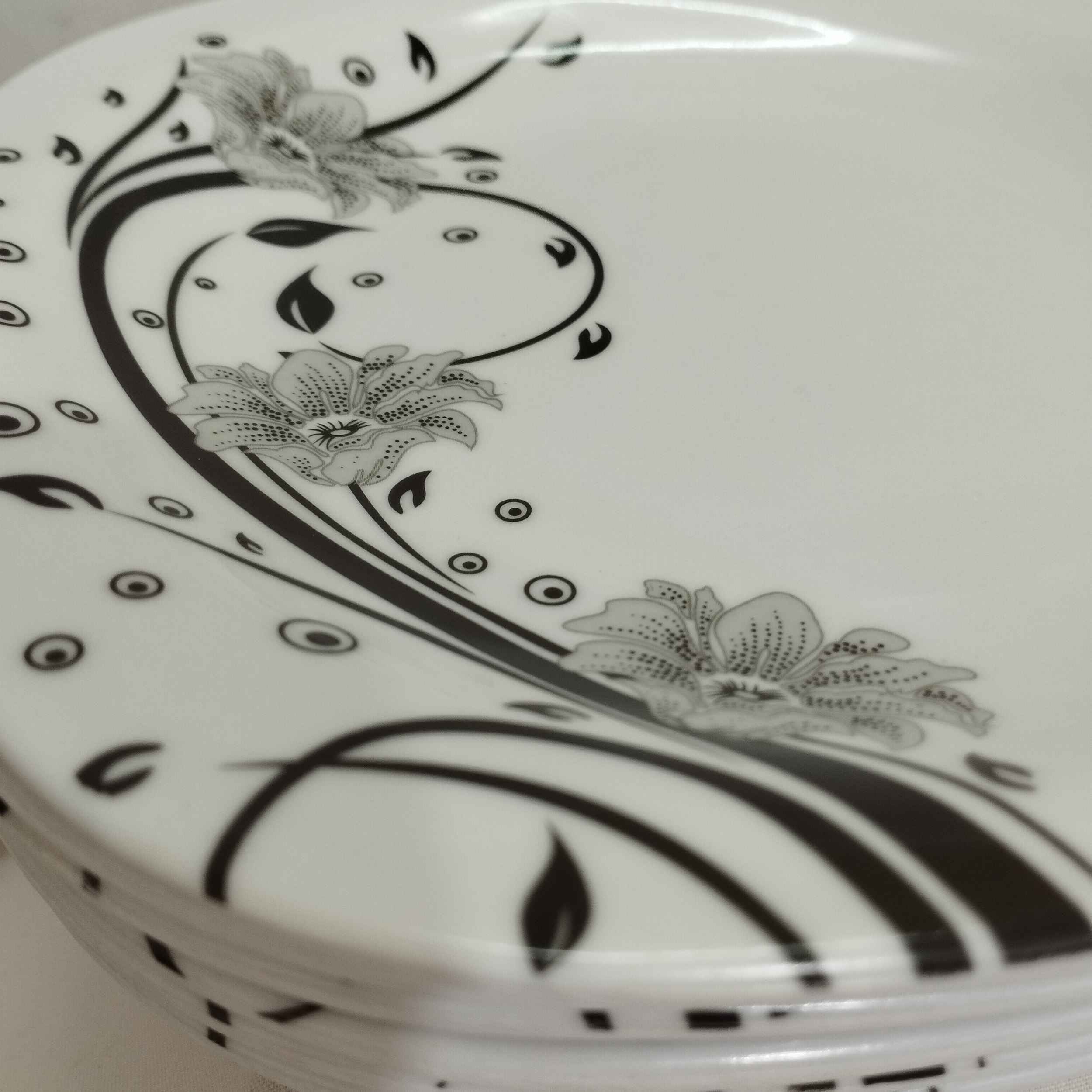 六件套美耐皿餐盘，耐用且防摔