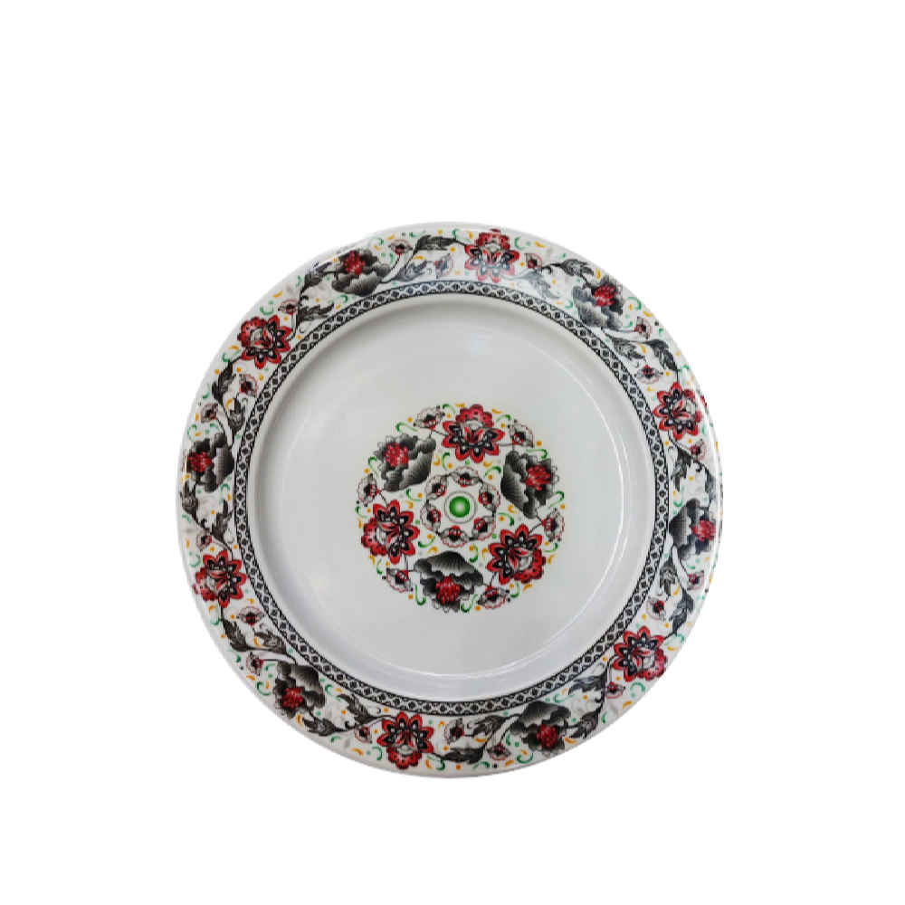 Main image of 六件套白色美耐皿餐盘，轻便且防摔