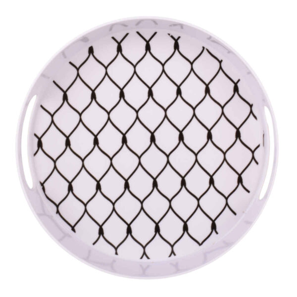 三聚氰胺圆形餐盘 食品托盘 栅栏款