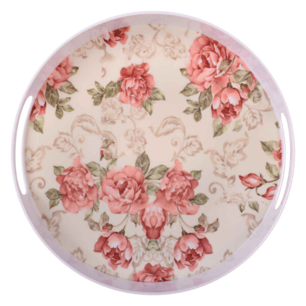 三聚氰胺圆形餐盘 家居多用途托盘