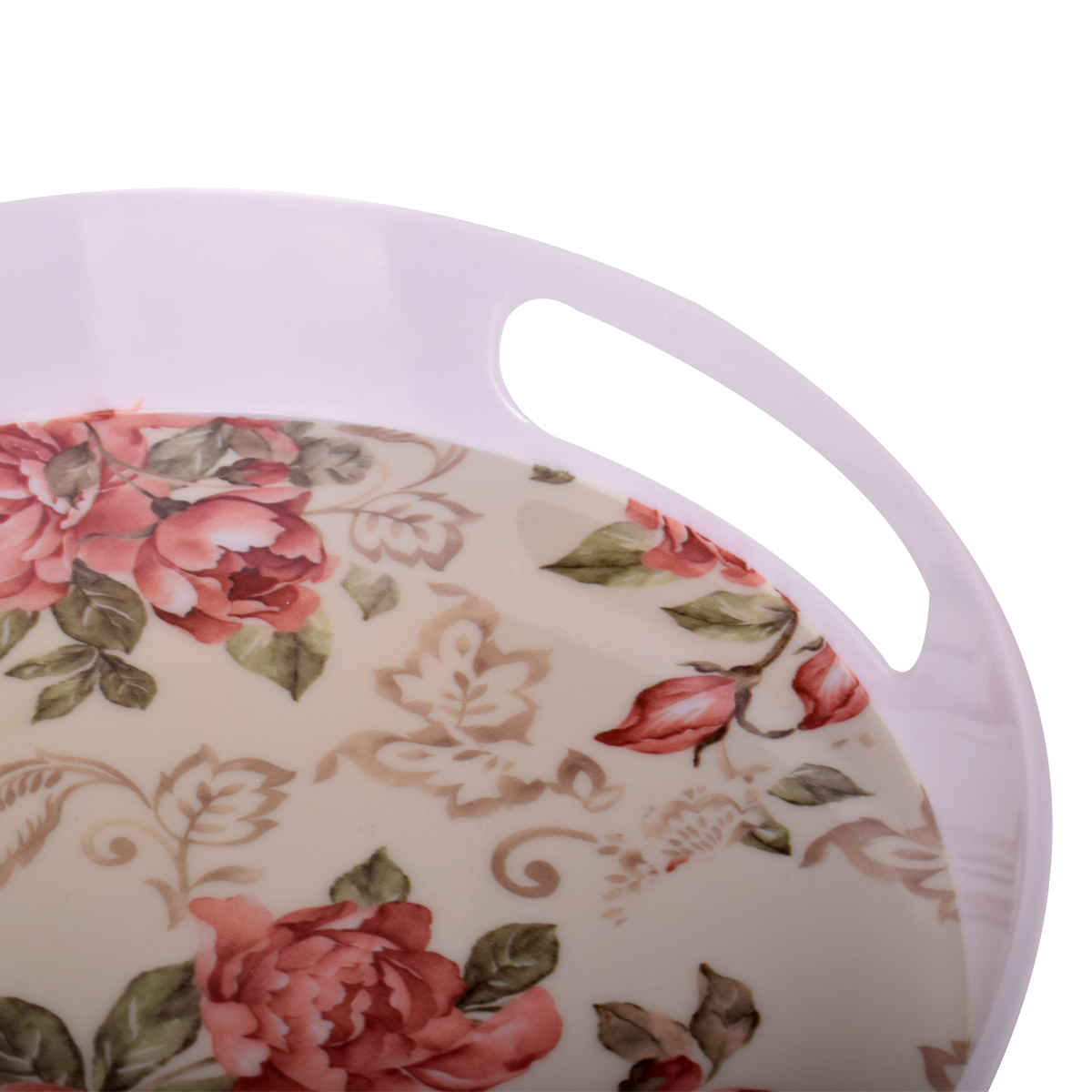 三聚氰胺圆形餐盘 家居多用途托盘