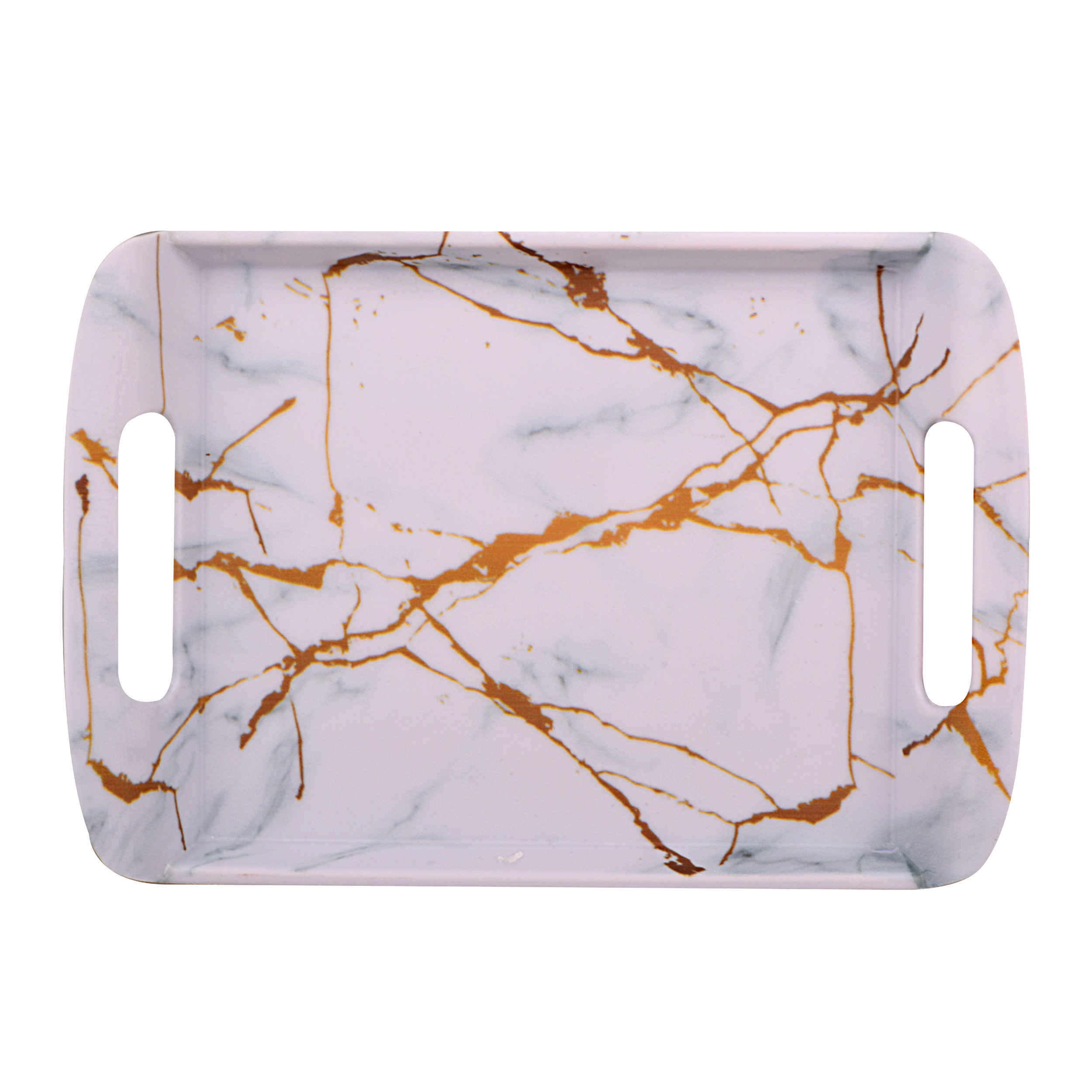 Main image of 三聚氰胺托盘 带手柄 轻便 大理石设计