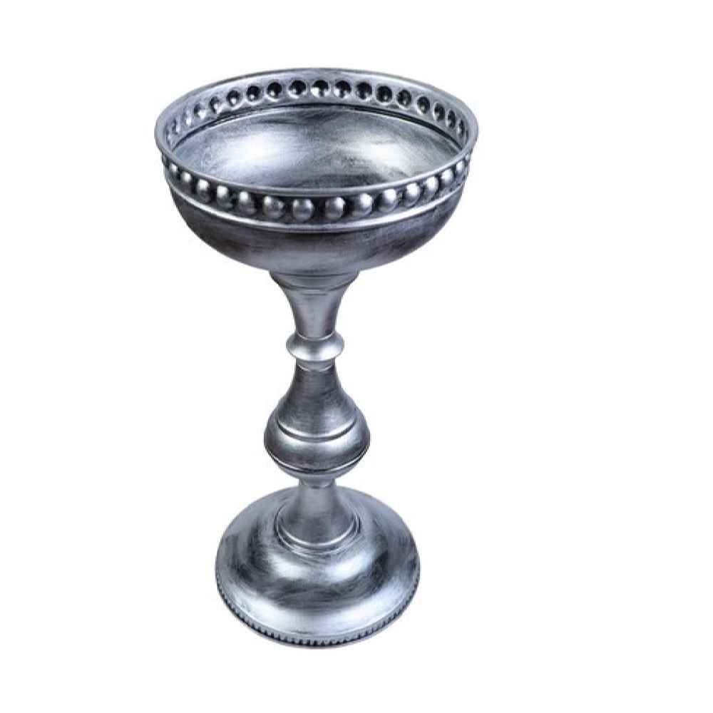 金属展示碗 – 落地支架 Patina 款（用于坚果和香料）