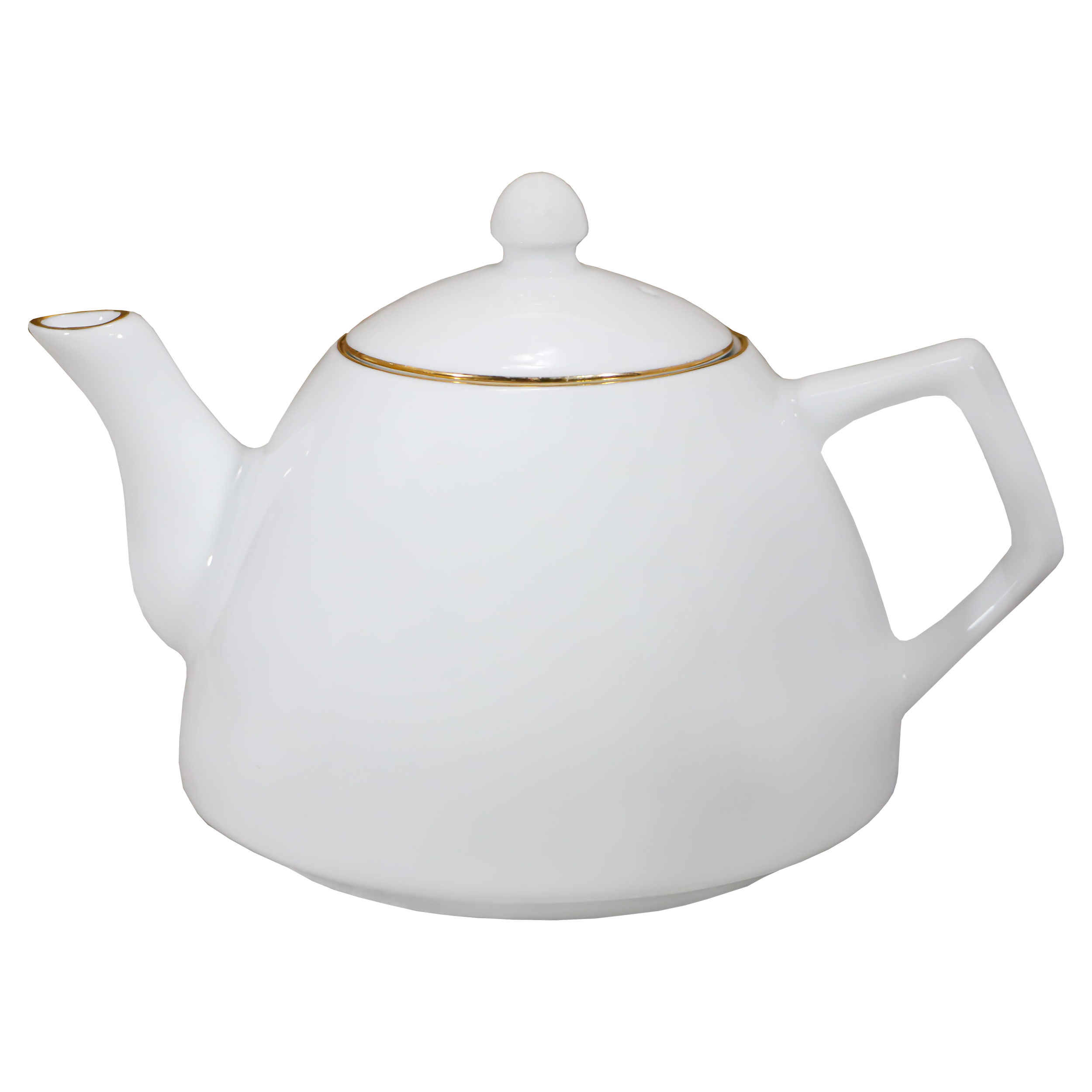 Main image of 瓷质茶壶 – 金色线条皇家款