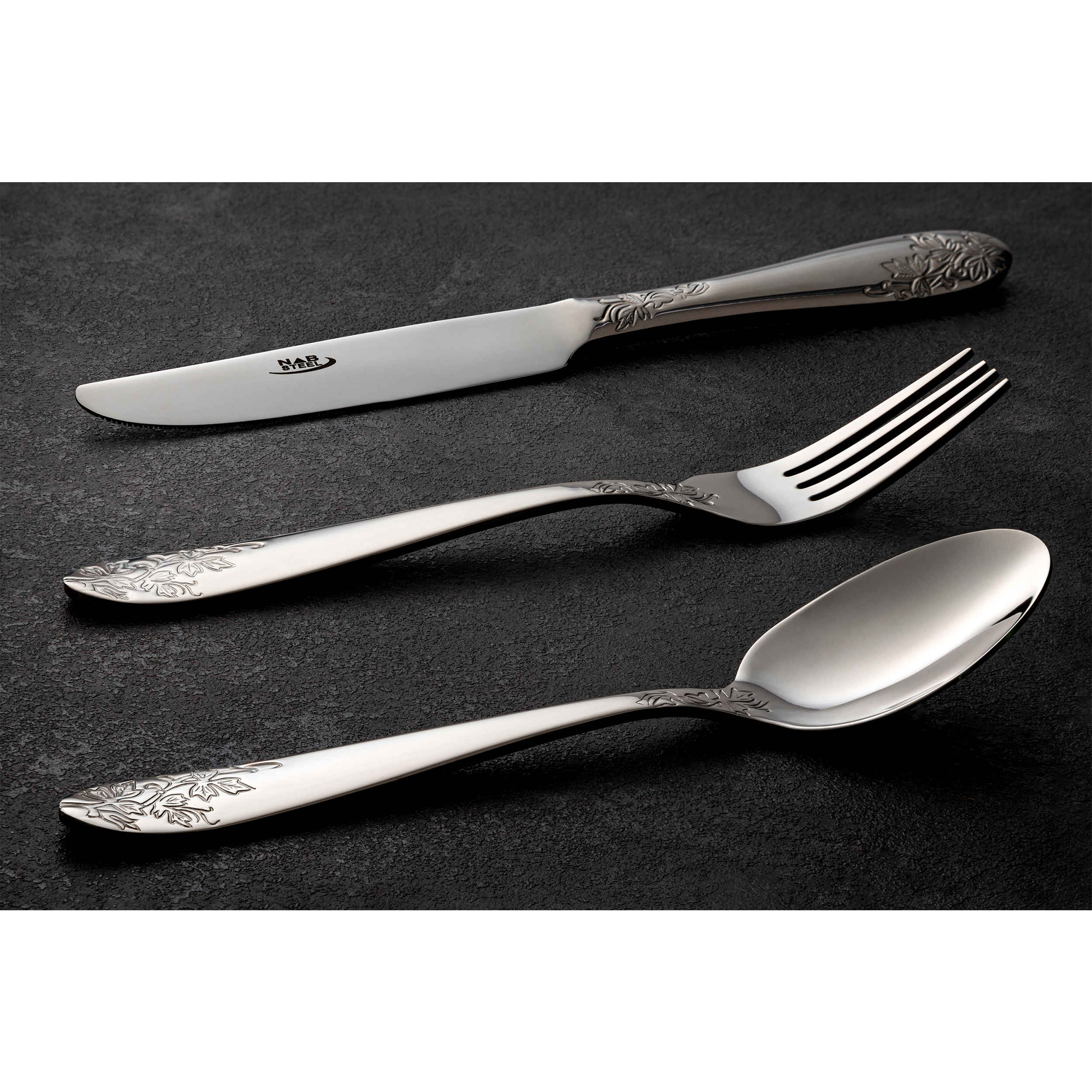 刀叉餐具套装 可洗碗机清洗 12 件 花卉款