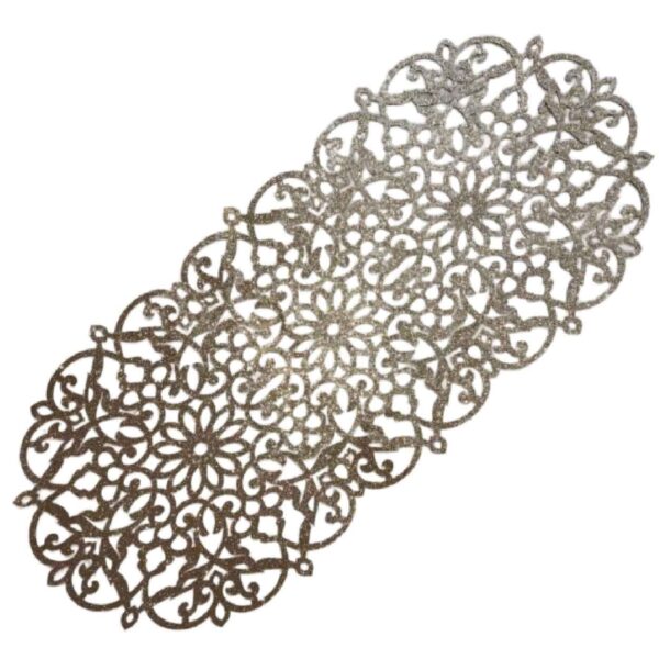 餐桌旗 仿皮革 闪亮细长圆圈造型