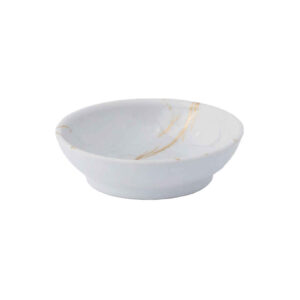 圆形密胺餐具碗 – 大理石设计（6 件套）