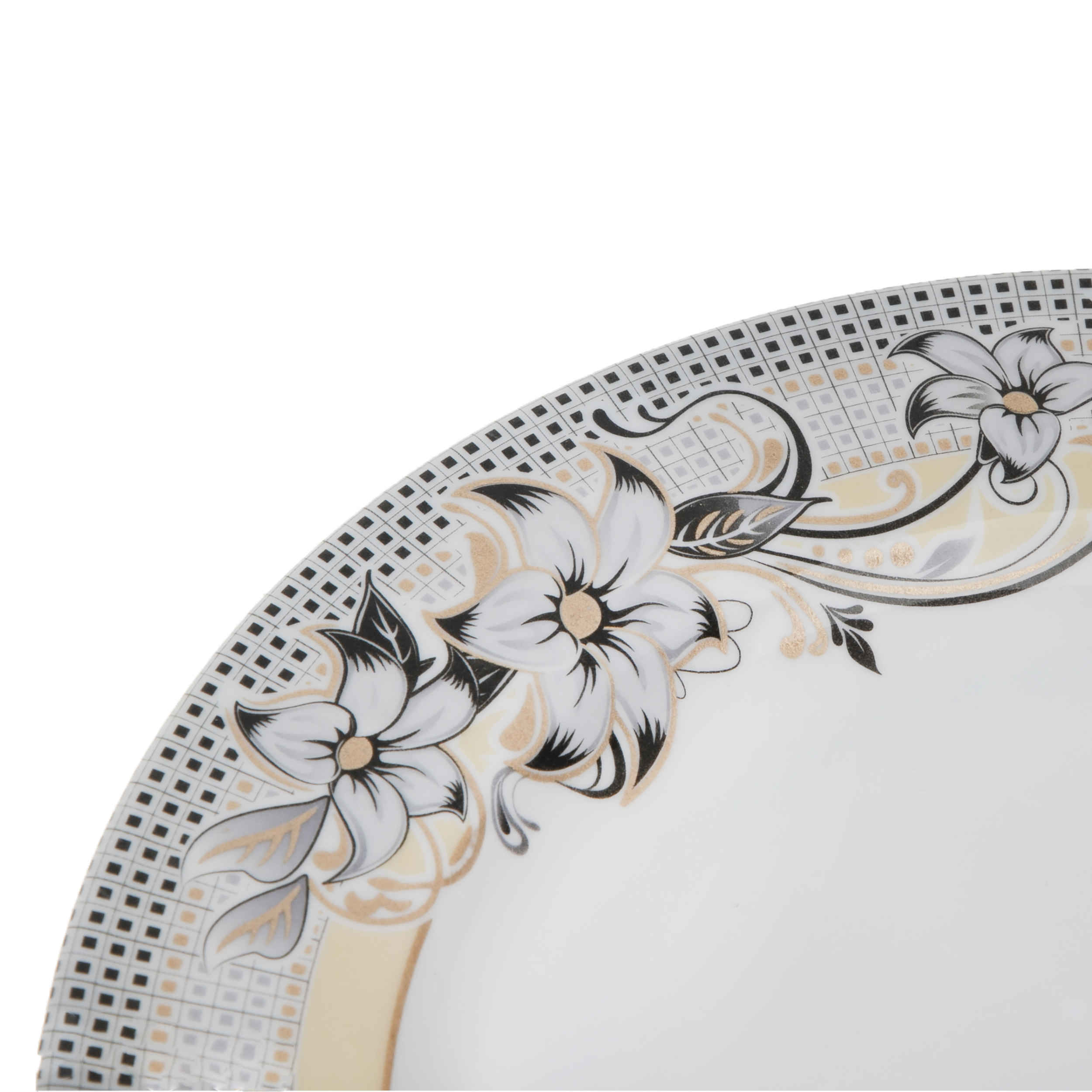 白色美耐皿餐盘套装 – 防摔耐用，日常适用（六件装）