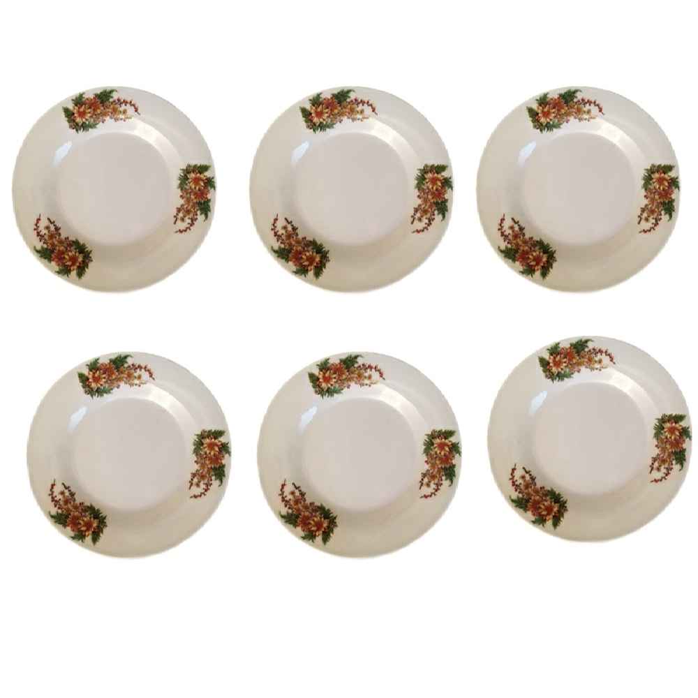 Main image of 六件套白色美耐皿餐盘，耐用，日常使用