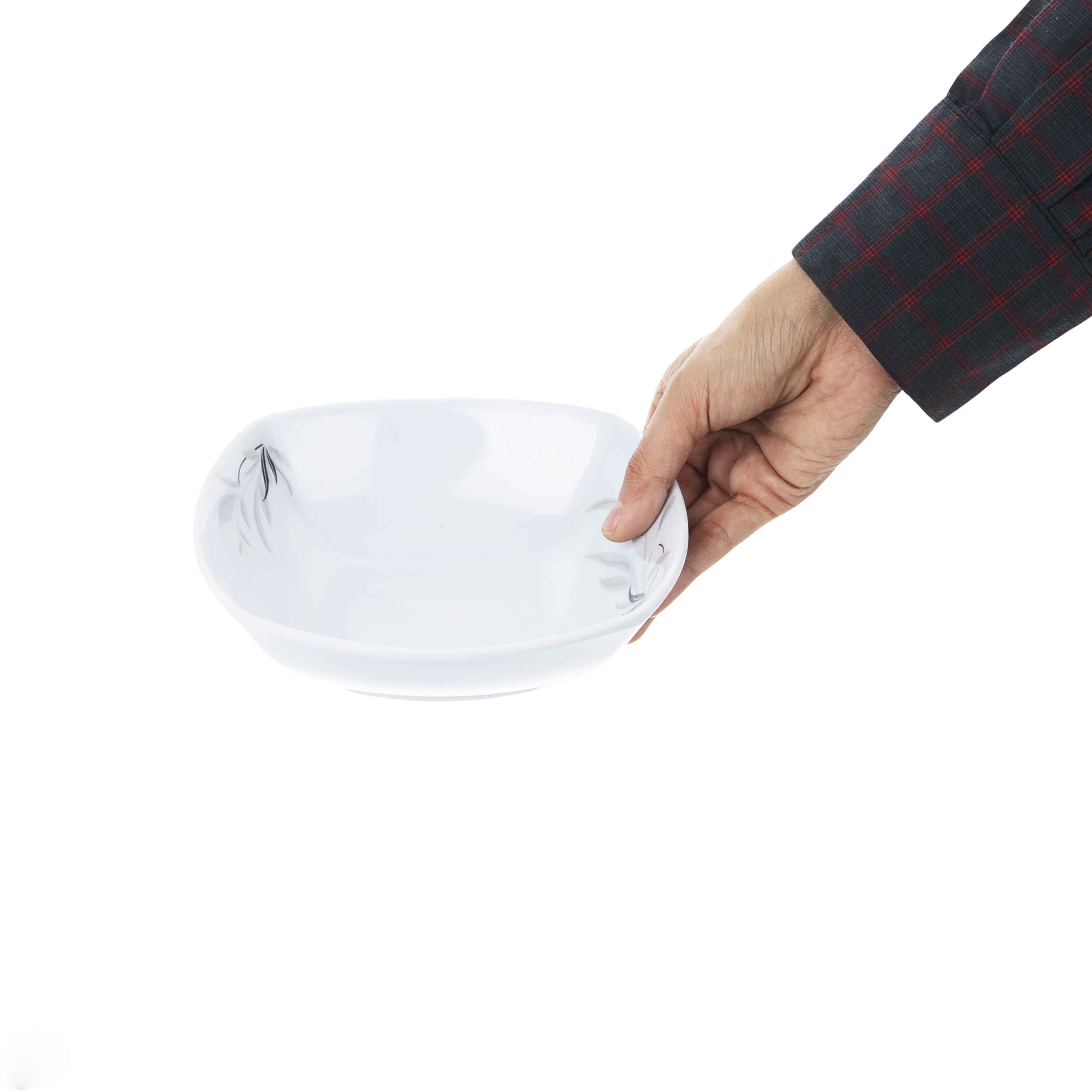 白色密胺餐具碗套装，可洗碗机安全 – Kasra 型号（6 件套）