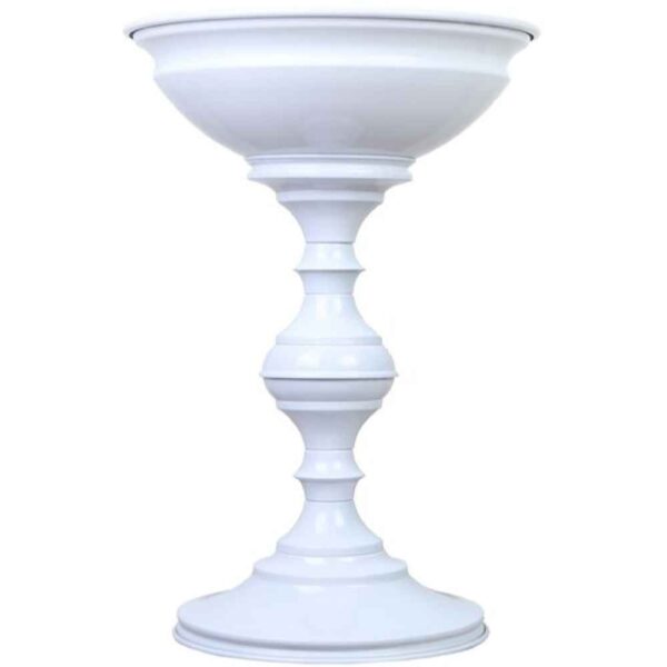 白色金属展示碗 – 落地支架（用于坚果和香料）