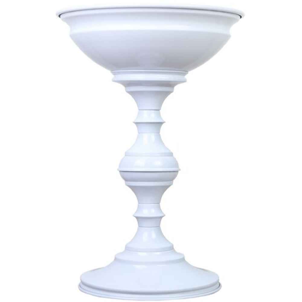 Main image of 白色金属展示碗 – 落地支架（用于坚果和香料）