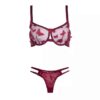 Thumbnail 3: 女士内衣套装：胸罩与丁字裤，时尚蝴蝶设计